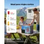 VEVOR Nevera Portátil para Coche 20 L, Zona Única, Refrigerador para Coche con Compresor 12/24 V CC, Temperatura Ajustable de -10 °C a 10 °C, para Autocaravanas, Furgonetas, Barcos, Camping, Viajes