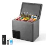 VEVOR Nevera Portátil para Coche 20 L, Zona Única, Refrigerador para Coche con Compresor 12/24 V CC, Temperatura Ajustable de -10 °C a 10 °C, para Autocaravanas, Furgonetas, Barcos, Camping, Viajes