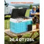 VEVOR Nevera Portátil para Coche 25 L, Zona Única, Refrigerador para Coche con Compresor 12/24 V CC y 100-240 V CA, Temperatura Ajustable de -20 °C a 20 °C, para Autocaravanas, Camping, Viajes