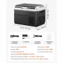 VEVOR Nevera Portátil para Coche 25 L, Zona Única, Refrigerador para Coche con Compresor 12/24 V CC y 100-240 V CA, Temperatura Ajustable de -20 °C a 20 °C, para Autocaravanas, Camping, Viajes