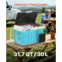 VEVOR Nevera Portátil para Coche 30 L, Zona Única, Refrigerador para Coche con Compresor 12/24 V CC y 100-240 V CA, Temperatura Ajustable de -20 °C a 20 °C, para Autocaravanas, Camping, Viajes