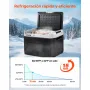 VEVOR Nevera Portátil para Coche 30 L, Zona Única, Refrigerador para Coche con Compresor 12/24 V CC y 100-240 V CA, Temperatura Ajustable de -20 °C a 20 °C, para Autocaravanas, Camping, Viajes