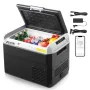 VEVOR Nevera Portátil para Coche 30 L, Zona Única, Refrigerador para Coche con Compresor 12/24 V CC y 100-240 V CA, Temperatura Ajustable de -20 °C a 20 °C, para Autocaravanas, Camping, Viajes