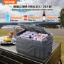 VEVOR Nevera de Compresión Portátil 25 L Mini Nevera para Coche 12/24V CC y 100-240V CA Caja Enfriadora de Doble Zona Temperatura Ajustable de -20°C a 20°C para Camión Barco Casa Camping