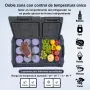 VEVOR Nevera de Compresión Portátil 25 L Mini Nevera para Coche 12/24V CC y 100-240V CA Caja Enfriadora de Doble Zona Temperatura Ajustable de -20°C a 20°C para Camión Barco Casa Camping