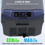 VEVOR Nevera de Compresión Portátil 25 L Mini Nevera para Coche 12/24V CC y 100-240V CA Caja Enfriadora de Doble Zona Temperatura Ajustable de -20°C a 20°C para Camión Barco Casa Camping