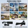 VEVOR Nevera de Compresión Portátil 25 L Mini Nevera para Coche 12/24V CC y 100-240V CA Caja Enfriadora de Doble Zona Temperatura Ajustable de -20°C a 20°C para Camión Barco Casa Camping