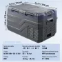 VEVOR Nevera de Compresión Portátil 25 L Mini Nevera para Coche 12/24V CC y 100-240V CA Caja Enfriadora de Doble Zona Temperatura Ajustable de -20°C a 20°C para Camión Barco Casa Camping