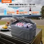 VEVOR Nevera de Compresión Portátil 25 L Mini Nevera para Coche de Doble Zona Temperatura Ajustable de -20 °C a 20 °C Nevera Portátil 12/24 V CC y 100-240 V CA para Camión, Barco, Casa, Camping