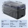 VEVOR Nevera de Compresión Portátil 25 L Mini Nevera para Coche de Doble Zona Temperatura Ajustable de -20 °C a 20 °C Nevera Portátil 12/24 V CC y 100-240 V CA para Camión, Barco, Casa, Camping