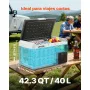 VEVOR Nevera Portátil para Coche 40 L, Zona Única, Refrigerador para Coche con Compresor 12/24 V CC y 100-240 V CA, Temperatura Ajustable de -20 °C a 20 °C, para Autocaravanas, Camping, Viajes
