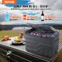 VEVOR Nevera de Compresión Portátil 32 L Mini Nevera para Coche de Doble Zona Temperatura Ajustable de -20 °C a 20 °C Nevera Portátil 12/24 V CC y 100-240 V CA para Camión, Barco, Casa, Camping