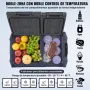 VEVOR Nevera de Compresión Portátil 32 L Mini Nevera para Coche de Doble Zona Temperatura Ajustable de -20 °C a 20 °C Nevera Portátil 12/24 V CC y 100-240 V CA para Camión, Barco, Casa, Camping