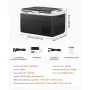 VEVOR Nevera Portátil para Coche 50 L, Zona Única, Refrigerador para Coche con Compresor 12/24 V CC y 100-240 V CA, Temperatura Ajustable de -20 °C a 20 °C, para Autocaravanas, Camping, Viajes