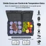 VEVOR Nevera de Compresión Portátil 39 L Mini Nevera para Coche 12/24V CC y 100-240V CA Caja Enfriadora de Doble Zona Temperatura Ajustable de -20°C a 20°C para Camión Barco Casa Camping