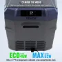 VEVOR Nevera de Compresión Portátil 39 L Mini Nevera para Coche 12/24V CC y 100-240V CA Caja Enfriadora de Doble Zona Temperatura Ajustable de -20°C a 20°C para Camión Barco Casa Camping