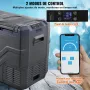 VEVOR Nevera de Compresión Portátil 40 L Mini Nevera para Coche de Doble Zona Temperatura Ajustable de -20 °C a 20 °C Nevera Portátil 12/24 V CC y 100-240 V CA para Camión, Barco, Casa, Camping