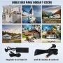 VEVOR Nevera de Compresión Portátil 40 L Mini Nevera para Coche de Doble Zona Temperatura Ajustable de -20 °C a 20 °C Nevera Portátil 12/24 V CC y 100-240 V CA para Camión, Barco, Casa, Camping