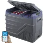 VEVOR Nevera de Compresión Portátil 40 L Mini Nevera para Coche de Doble Zona Temperatura Ajustable de -20 °C a 20 °C Nevera Portátil 12/24 V CC y 100-240 V CA para Camión, Barco, Casa, Camping