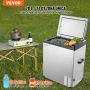 VEVOR Nevera de Compresión Portátil 70 L Mini Nevera para Coche 12/24V CC y 100-240V CA Caja Enfriadora de Zona Única Temperatura Ajustable de -20°C a 20°C para Camión Barco Casa Camping