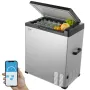 VEVOR Nevera de Compresión Portátil 70 L Mini Nevera para Coche 12/24V CC y 100-240V CA Caja Enfriadora de Zona Única Temperatura Ajustable de -20°C a 20°C para Camión Barco Casa Camping