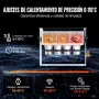 VEVOR Limpiador Ultrasónico 10 L 240 W con Temporizador de Calentamiento y Cesta Máquina de Cavitación Sónica Digital para Herramientas de Laboratorio, Piezas Metálicas, Carburador, Piezas de Auto
