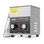 VEVOR Limpiador Ultrasónico 2 L con Temporizador de Calentamiento y Cesta Equipo de Limpieza Ultrasónico Digital Profesional 60 W para Relojes Instrumentos Gafas Monedas Piezas de Metal Plata