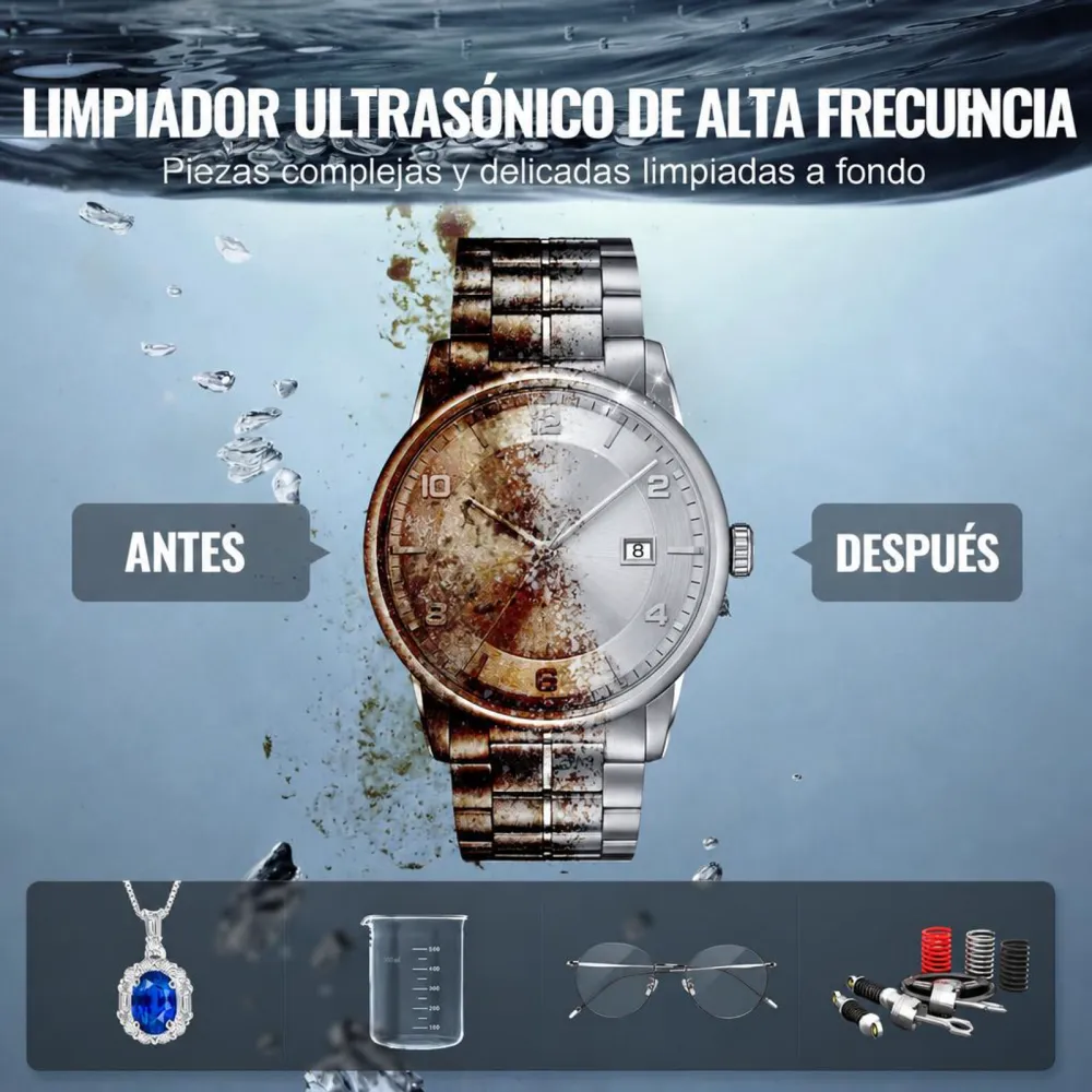 VEVOR Limpiador Ultrasónico 3 L con Temporizador de Calentamiento y Cesta Equipo de Limpieza Ultrasónico Digital Profesional 120 W para Relojes Instrumentos Gafas Monedas Piezas de Metal Plata