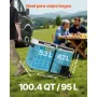 VEVOR Nevera Portátil para Coche 12/24 V CC 100-240 V CA con Compresor, Control de Temperatura de -20 °C a 20 °C, Doble Zona, 95 L para Autocaravanas, Camping, Barcos, Pesca, Viajes, Exteriores