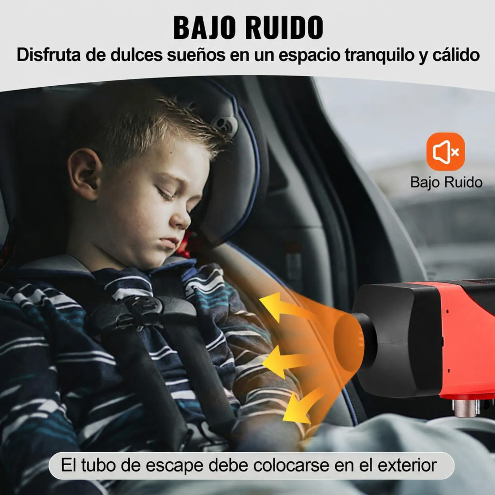 VEVOR Calentador de Aire Diesel 12V 2KW con Silenciador Calentador de Combustible Calefacción Estacionaria Diesel Calentador Coche Diesel Aire Calentador Motor Diesel