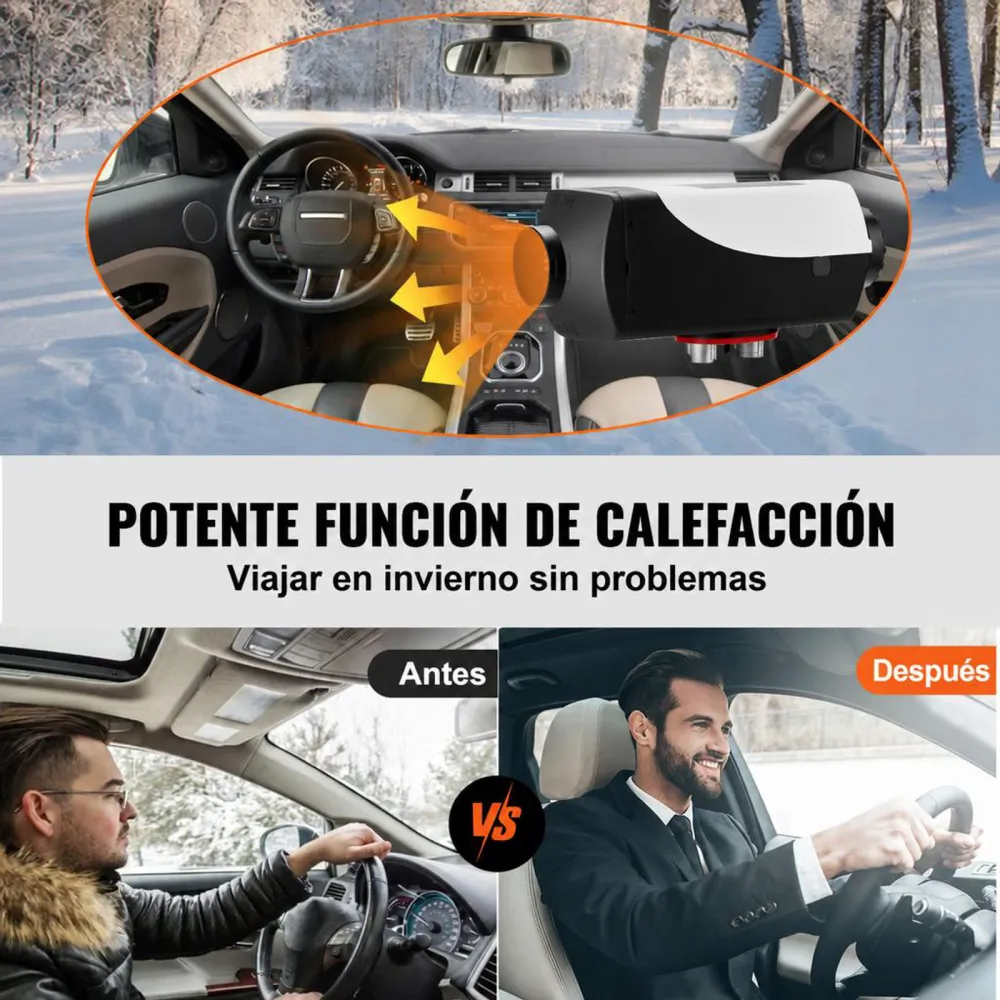 VEVOR Calentador de Aire Diesel 12V 5-8KW Calentador de Combustible Calefacción Estacionaria Diesel Calentador Coche Diesel con Interruptor LCD
