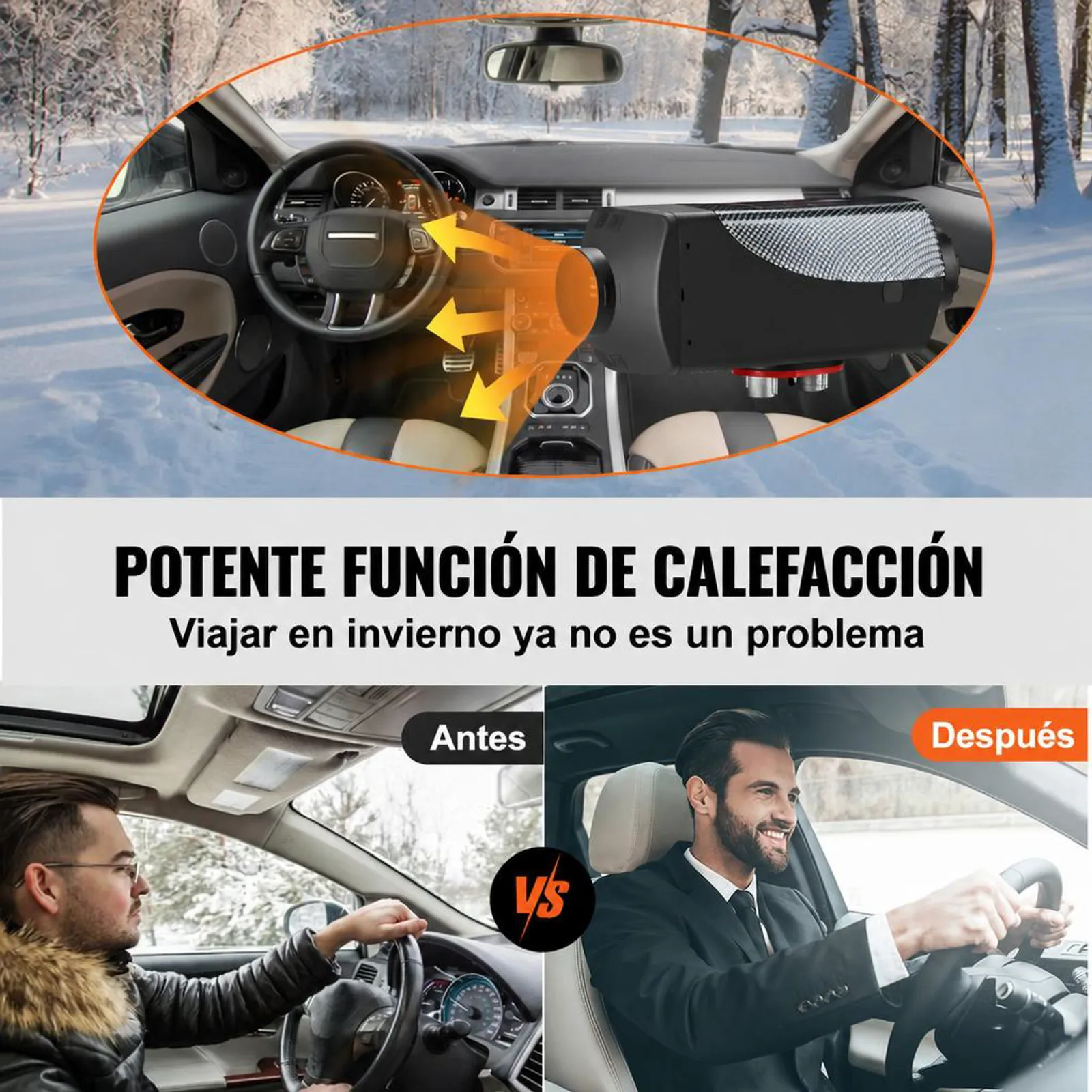 VEVOR Calentador de Aire Diesel 12V 5-8KW Calentador de Combustible Calefacción Estacionaria Diesel Calentador Coche Diesel con Interruptor LCD Negro