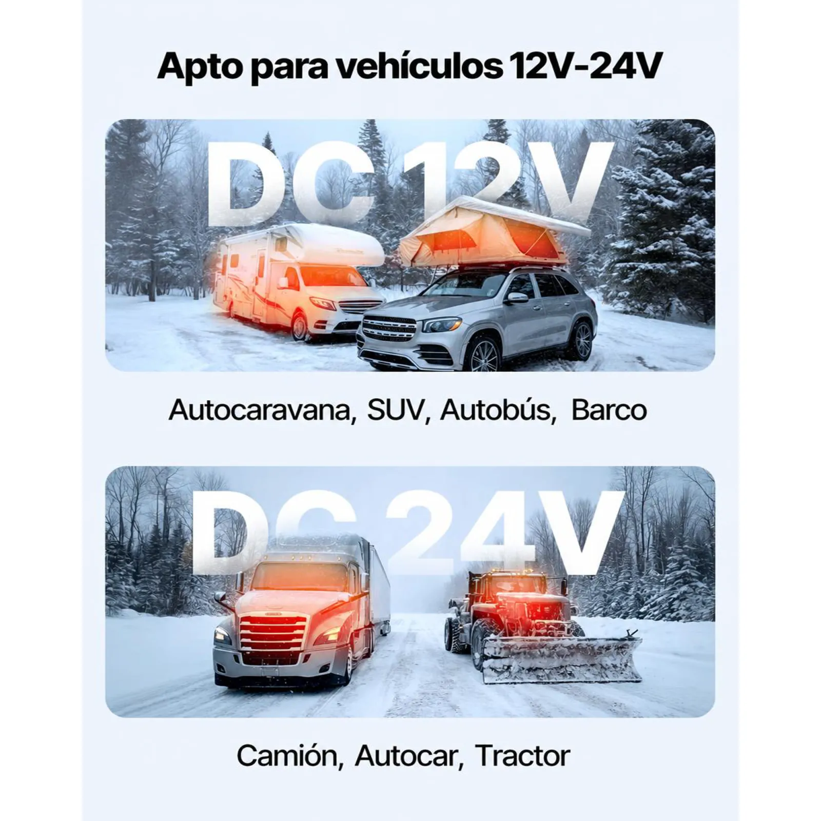VEVOR Calentador de Aire Diésel CC 12-24V 5-8KW Consumo 0,18-0,36 L/h Calefacción de Estacionamiento 0-40 °C Ajustable con Control Remoto Interruptor LCD Tanque de 5 L para Camión, Barco, Caravana