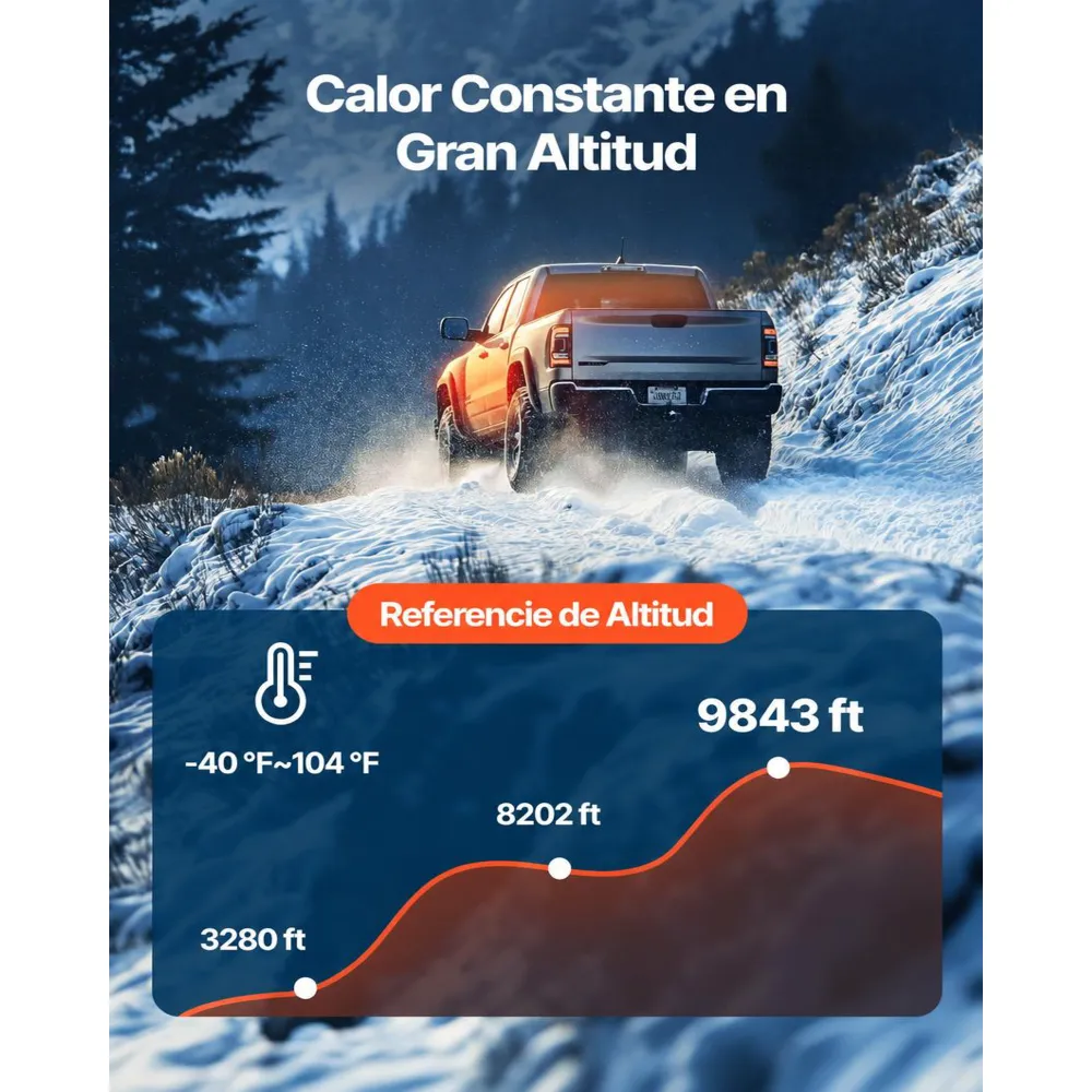 VEVOR Calentador de Aire Diésel 12-24V 5-8KW Consumo 0,18-0,36 L/h Calefacción Estacionaria 0-40 °C Ajustable con Control Remoto Pantalla LCD Bajo Ruido Tanque de 5 L para Camión, Barco, Caravana