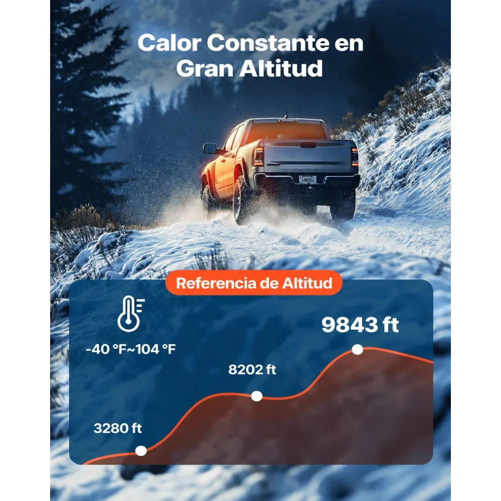 VEVOR Calentador de Aire Diésel 12-24V 5-8KW Consumo 0,18-0,36 L/h Calefacción Estacionaria 0-40 °C Ajustable con Control Remoto Pantalla LCD Tanque de 5 L para Camión, Barco, Furgoneta, Caravana