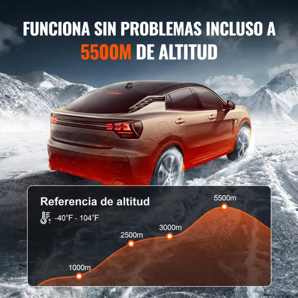 VEVOR Calentador de Aire Diesel 12V 2KW Consumo 0,12-0,26L/h Calefacción Estacionaria 8~36°C Ajustable 10-15m² Control Inteligente con LCD Bluetooth Mando a Distancia Tanque de 10L para Camión Barco