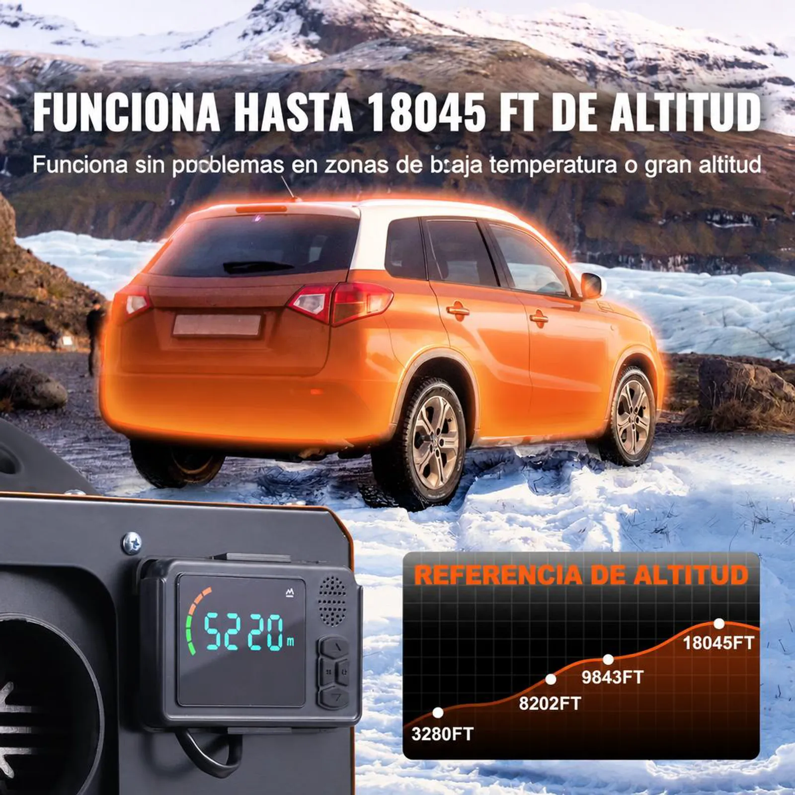 VEVOR Calentador Diésel Portátil Todo en Uno 12V 5-8KW Calentador de Aire Diésel 0,16-0,62 L/h 8~36°C Ajustable 20-25 m² LCD Bluetooth Mando a Distancia Depósito de 5 L para Autocaravana Sin Instalación