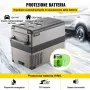 VEVOR Frigorifero Portatile, 45 L Piccolo Frigorifero Compressore Portatile, 45 W Frigorifero per Auto, 27 x 14 x 18 Pollici, Congelatore Domestico, Frigorifero da Viaggio Piccolo Congelatore per Auto