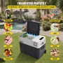 VEVOR Congelatore per Frigorifero Elettrico Portatile, Capacità 30 L Piccolo Frigorifero Congelatore 37,8 x 37,5 x 61 cm Mini Frigorifero per Auto Guida Viaggi Potenza Totale in Ingresso 45 W