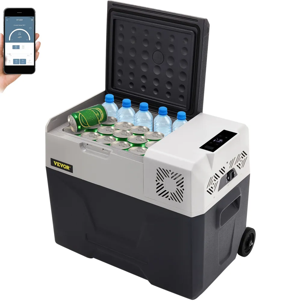 VEVOR Congelatore per Frigorifero Elettrico Portatile, Capacità 30 L Piccolo Frigorifero Congelatore 37,8 x 37,5 x 61 cm Mini Frigorifero per Auto Guida Viaggi Potenza Totale in Ingresso 45 W