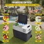 VEVOR Mini Frigorifero Portatile per Auto Congelatore 40L Schermo LED Digitale, Frigo Portatile Capienza 40L Campeggio Viaggio Auto Schermo di Controllo, Frigo Portatile 12V/24V da Auto Camion Barca