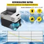 VEVOR Mini Frigorifero Portatile per Auto Congelatore 40L Schermo LED Digitale, Frigo Portatile Capienza 40L Campeggio Viaggio Auto Schermo di Controllo, Frigo Portatile 12V/24V da Auto Camion Barca