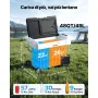 VEVOR Frigorifero Portatile da Auto con Compressore Capienza 45 Litri, Contenitore Refrigerante Doppia Zona Temperatura tra -20 a 20 °C Controllo APP, Mini Frigo per Auto Caravan da Campeggio Pesca
