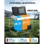 VEVOR Frigorifero Portatile a Compressore da Auto CC 12V/24V CA 100-240V, Frigo Portatile per Campeggio Viaggio Pesca Capienza 55 Litri Contenitore -20 a 20 °C Doppia Zona per Caravan