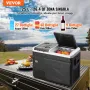 VEVOR Frigorifero Portatile per Auto, Frigorifero 12 V, Congelatore Portatile Zona Singola da 36L, Temperatura Regolabile - 20~20 ℃, Refrigeratore a Compressore per Casa, Esterno, Camper, Auto