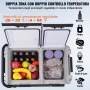 VEVOR Frigorifero Portatile per Auto, Frigorifero 12 V, Congelatore Portatile a Due Zona da 40 L , Temperatura Regolabile - 20 ~ 20 ℃, Refrigeratore a Compressore per Casa, Esterno, Camper, Auto