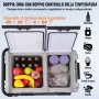 VEVOR Frigorifero Portatile per Auto, Frigorifero 12 V, Congelatore Portatile a Due Zona da 50 L , Temperatura Regolabile - 20 ~ 20 ℃, Refrigeratore a Compressore per Casa, Esterno, Camper, Auto