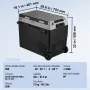 VEVOR Frigorifero Portatile per Auto, Frigorifero 12 V, Congelatore Portatile a Due Zona da 58 L , Temperatura Regolabile - 20 ~ 20 ℃, Refrigeratore a Compressore per Casa, Esterno, Camper, Auto