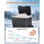 VEVOR Frigorifero a Ruote per Auto Portatile, Frigo Portatile con Ruote Maniglia Capienza 60 Litri, Congelatore a Compressore 12/24V CC 100-240V CA da Esterno Campeggio Picnic, Frigorifero per Camper