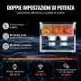 VEVOR Pulitore Digitale Ultrasuoni da 3 L 120 W, con Modalità Delicata Migliorato, Pulitore Ultrasuoni Industriale da 40 kHz con Riscaldatore e Timer per Contenitori, Gioielli 265 x 165 x 240 mm